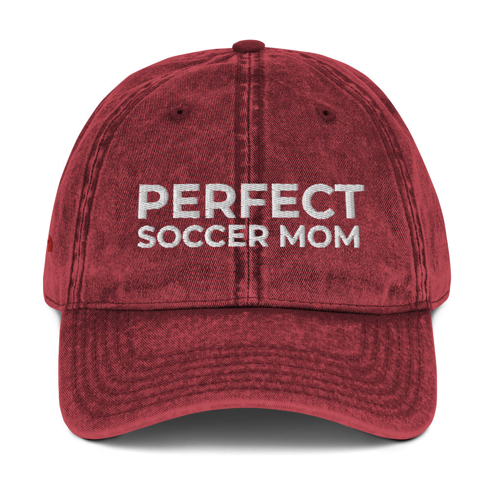 PERFECT SOCCER MOM Vintage Cotton Twill Cap Perfect Soccer Skills