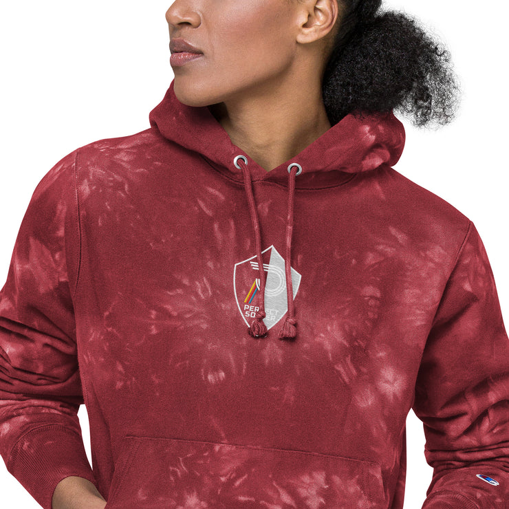 Perfect Soccer Shield | Unisex Champion tie-dye hoodie