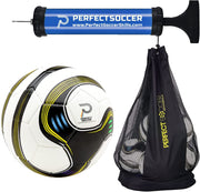 Perfect Soccer Balls Size 5 Set of 10 Designed to Hold Pressure & Rocket Off Your Foot w/ Soccer Ball Bag & Soccer Ball Pump Sturdy Multi Pack Soccer Balls Futbol Combo for Youths & Adults