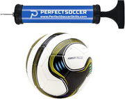 Perfect Soccer Ball Pump with Needle + Soccer Ball Size 5 w/ Portable Ball Air Pump Designed to Pump Size 5 Soccer Ball Easily Soccer Ball and Pump with Needle Sturdy All-Round Futbol Equipment