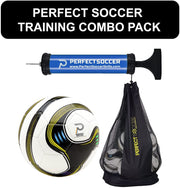 Perfect Soccer Balls Size 5 Set of 10 Designed to Hold Pressure & Rocket Off Your Foot w/ Soccer Ball Bag & Soccer Ball Pump Sturdy Multi Pack Soccer Balls Futbol Combo for Youths & Adults