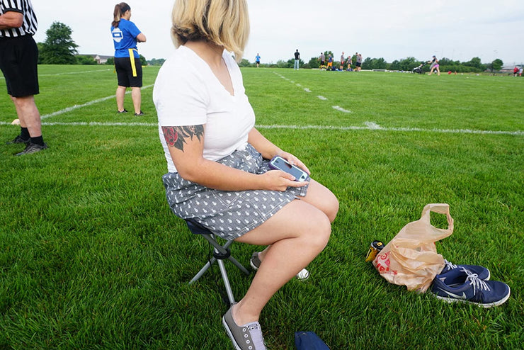 Perfect Soccer Skills Portable Folding Tripod Stool - W/ - Perfect for spectating, Soccer, Basketball, Fishing, Football, All Outdoor Sports!