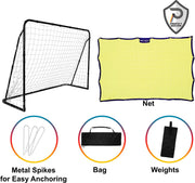 Perfect Soccer Goals w/Portable Soccer Net Rebounder 5x7' & Carrying Bag Sturdy Soccer Goal Net Quick & Easy 5 minute Setup & Takedown Soccer Bounce Back Net with Ground Stakes & Sandbags